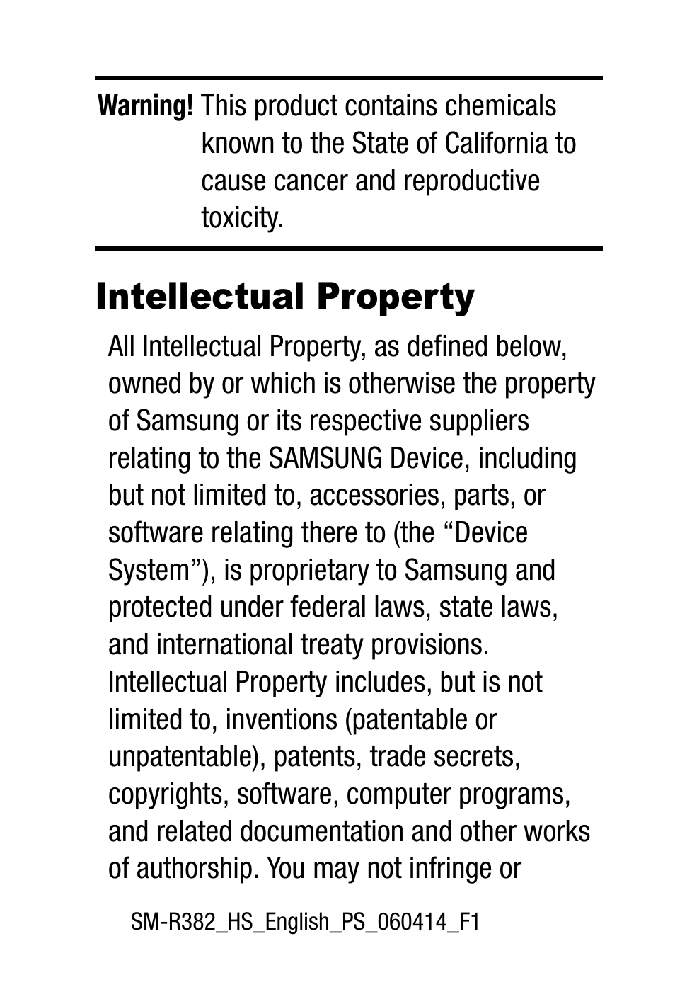 Intellectual property | Samsung SM-R3820WRAXAR User Manual | Page 2 / 83
