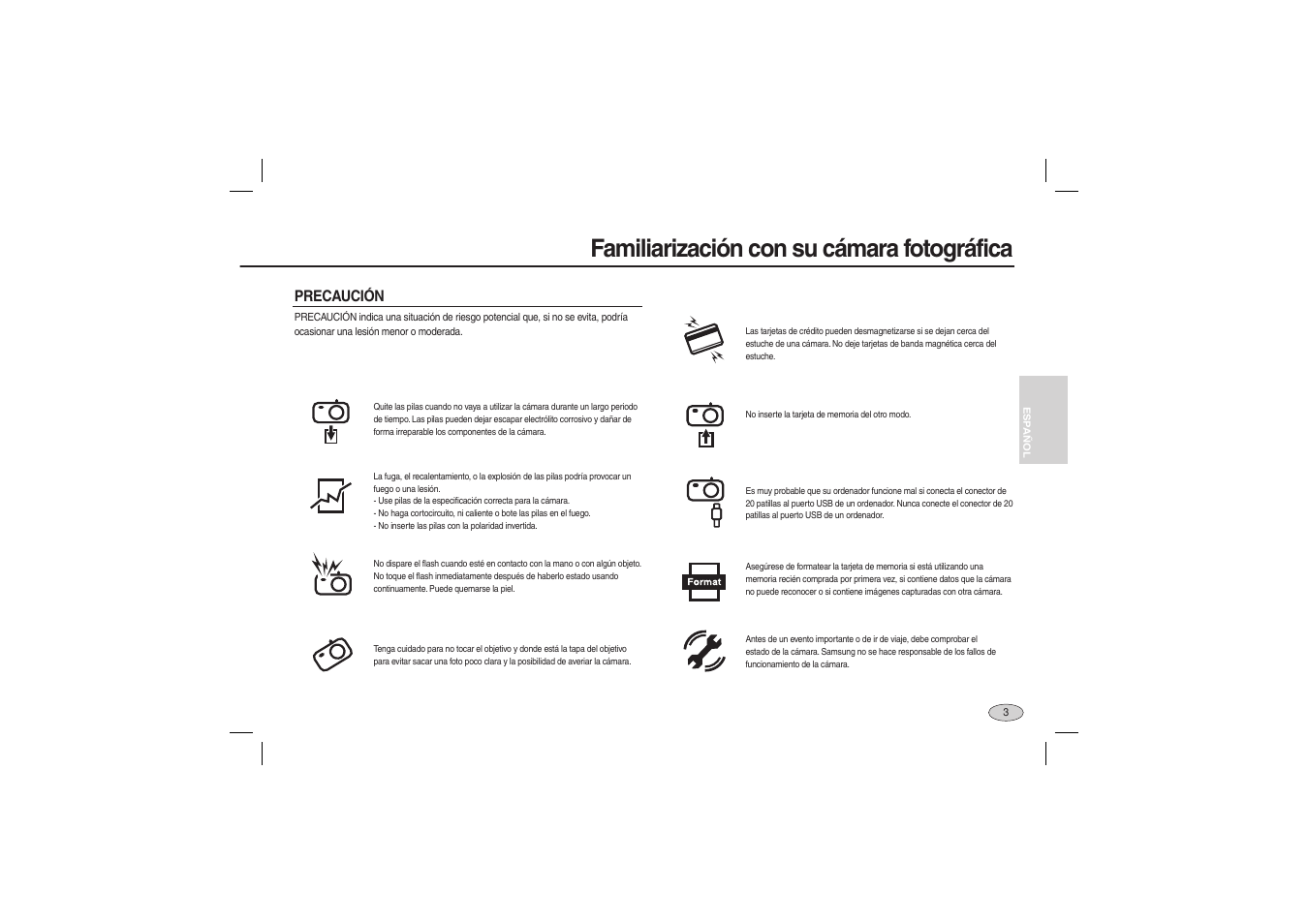Familiarización con su cámara fotográfica | Samsung EC-L100ZRBA-US User Manual | Page 36 / 50
