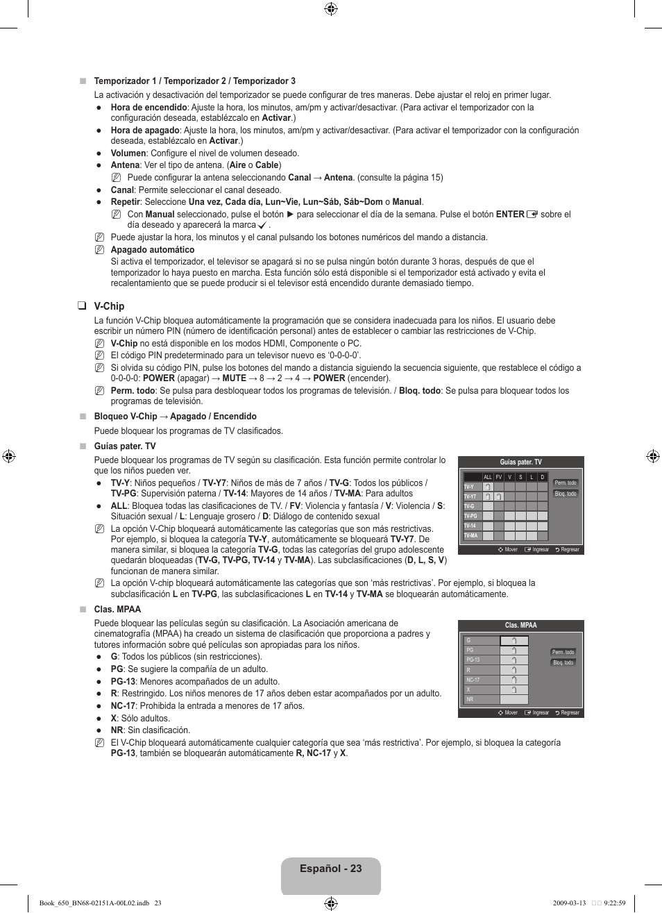 Samsung LN22B650T6DUZA User Manual | Page 58 / 67