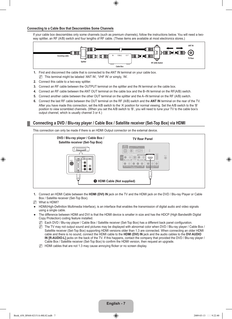 Samsung LN22B650T6DUZA User Manual | Page 9 / 67