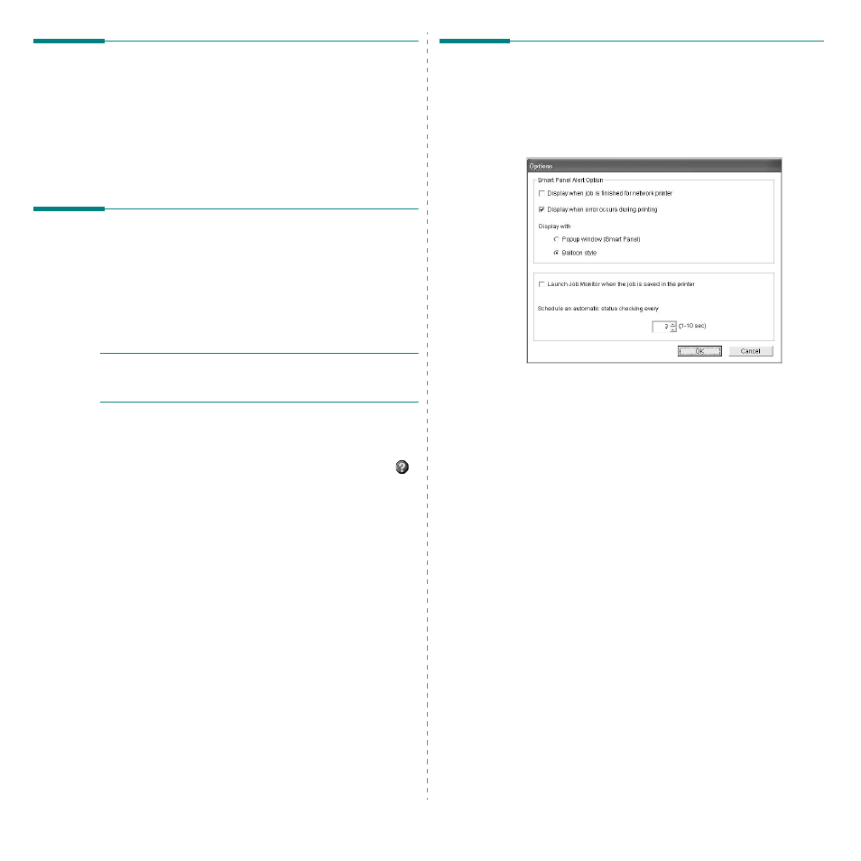 Opening the troubleshooting guide, Using printer settings utility, Using onscreen help file | Changing the smart panel program settings | Samsung CLX-2160N-XAA User Manual | Page 98 / 118