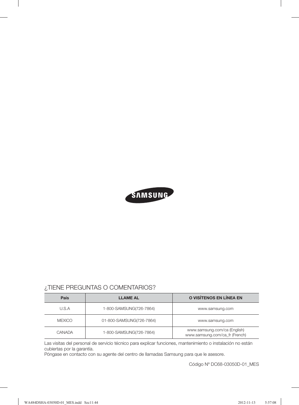 Tiene preguntas o comentarios | Samsung WA484DSHASU-A1 User Manual | Page 88 / 132