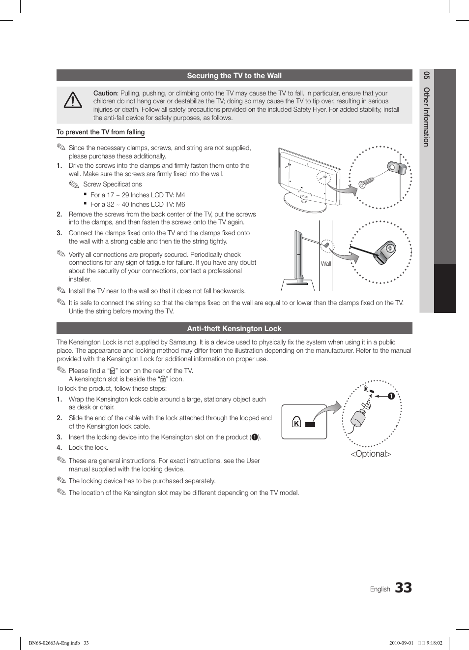 Samsung LN32C450E1DXZA User Manual | Page 33 / 39