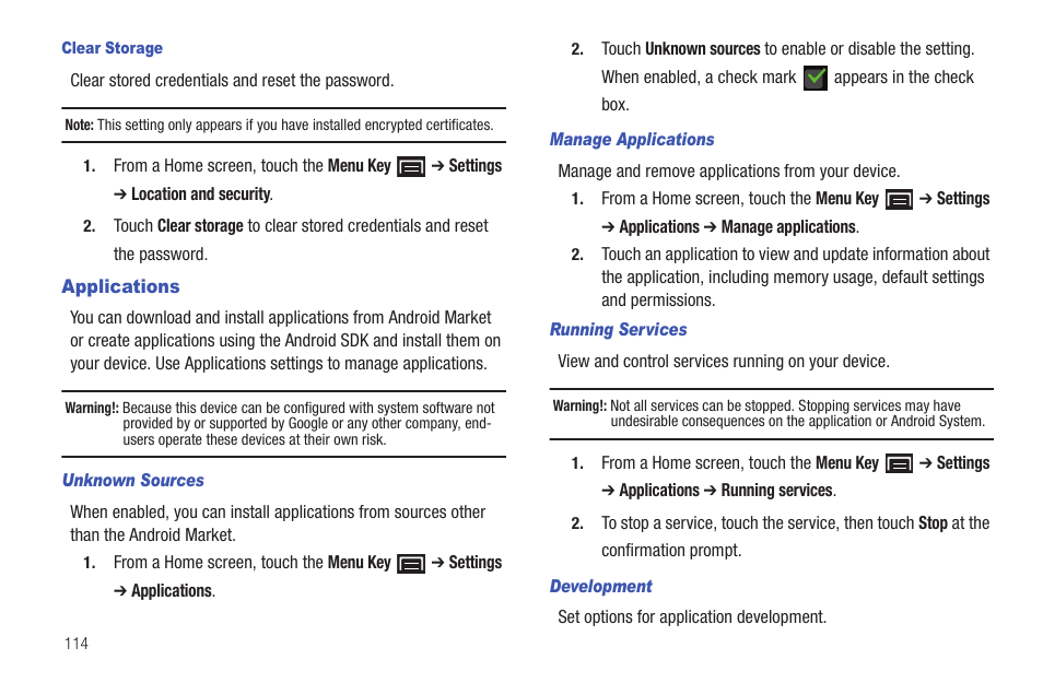 Applications | Samsung YP-G1CW-XAA User Manual | Page 118 / 157