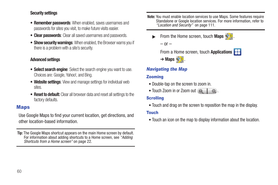 Maps | Samsung YP-G1CW-XAA User Manual | Page 64 / 157