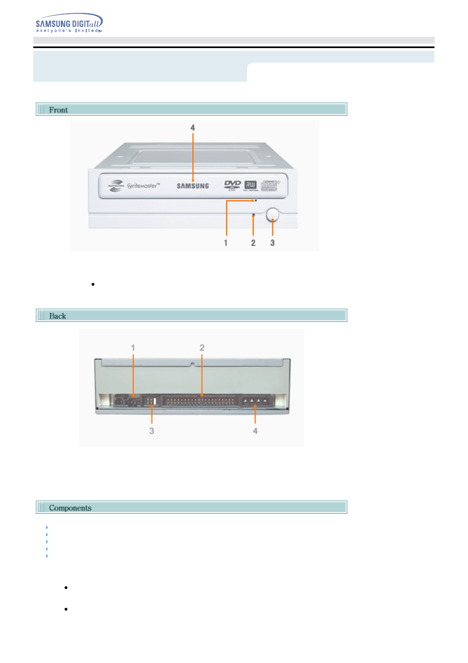Features | Samsung SH-W162L-LCAH User Manual | Page 8 / 32