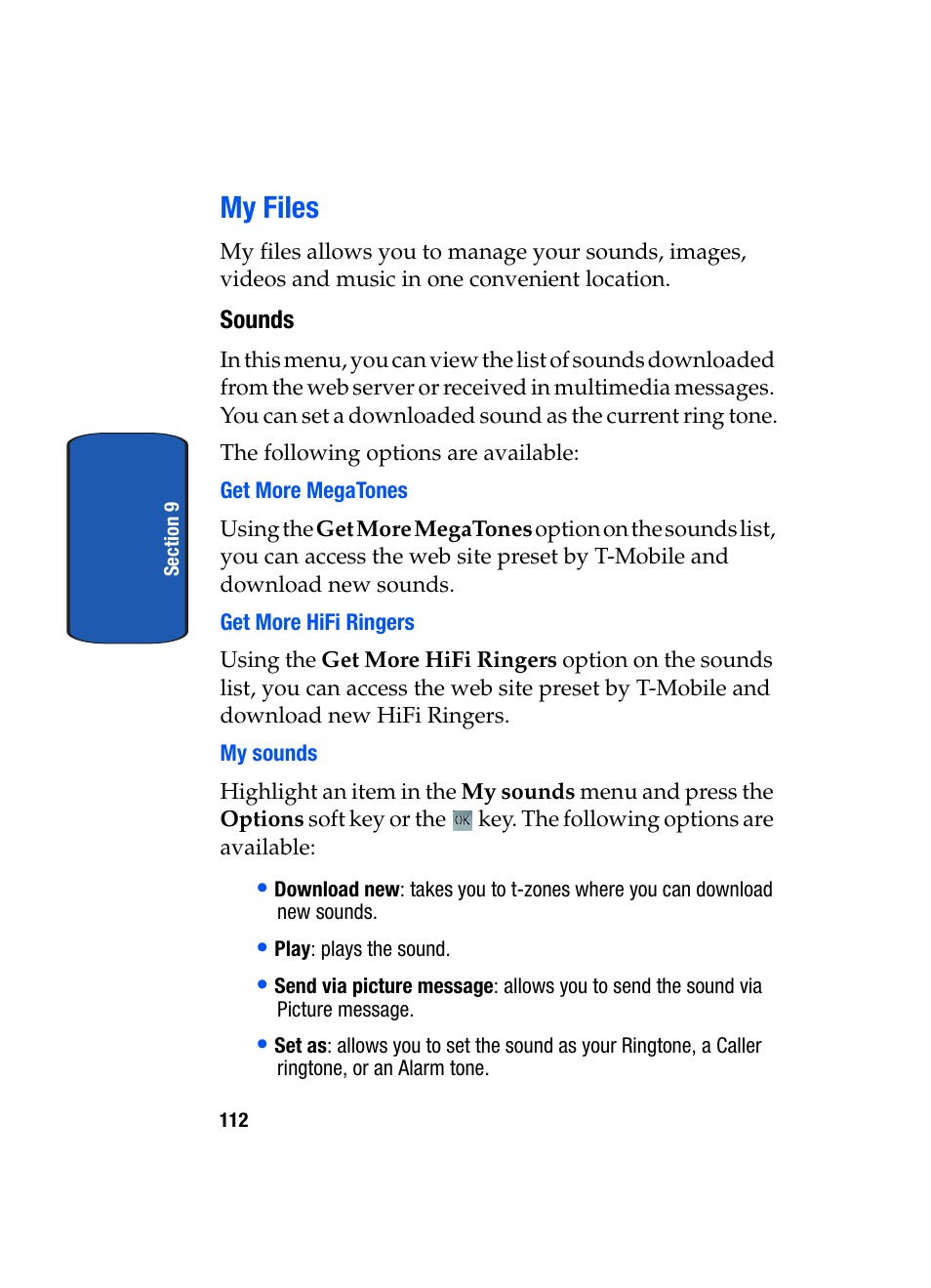 My files | Samsung SGH-T709BKBTMB User Manual | Page 116 / 242