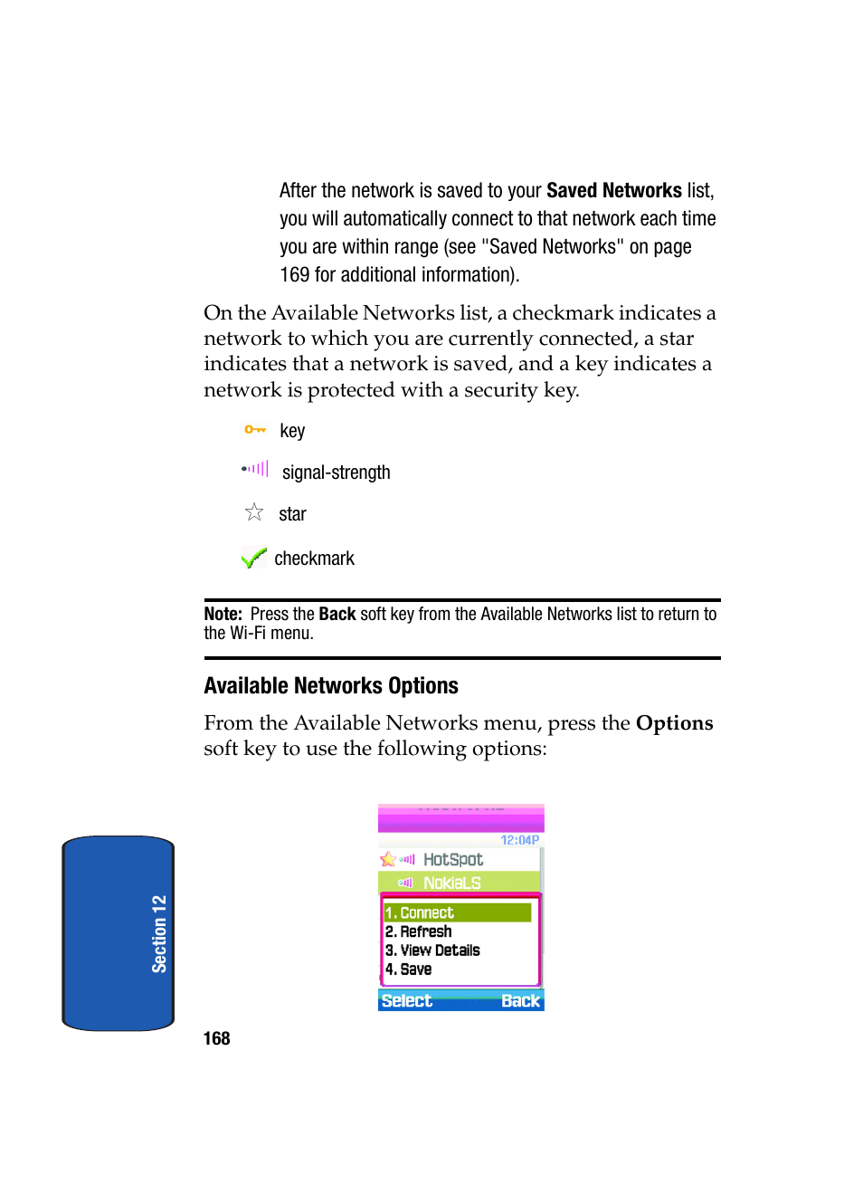 Available networks options | Samsung SGH-T709BKBTMB User Manual | Page 172 / 242