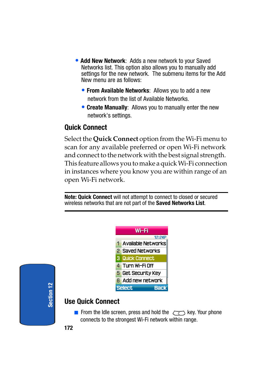 Quick connect, Use quick connect | Samsung SGH-T709BKBTMB User Manual | Page 176 / 242