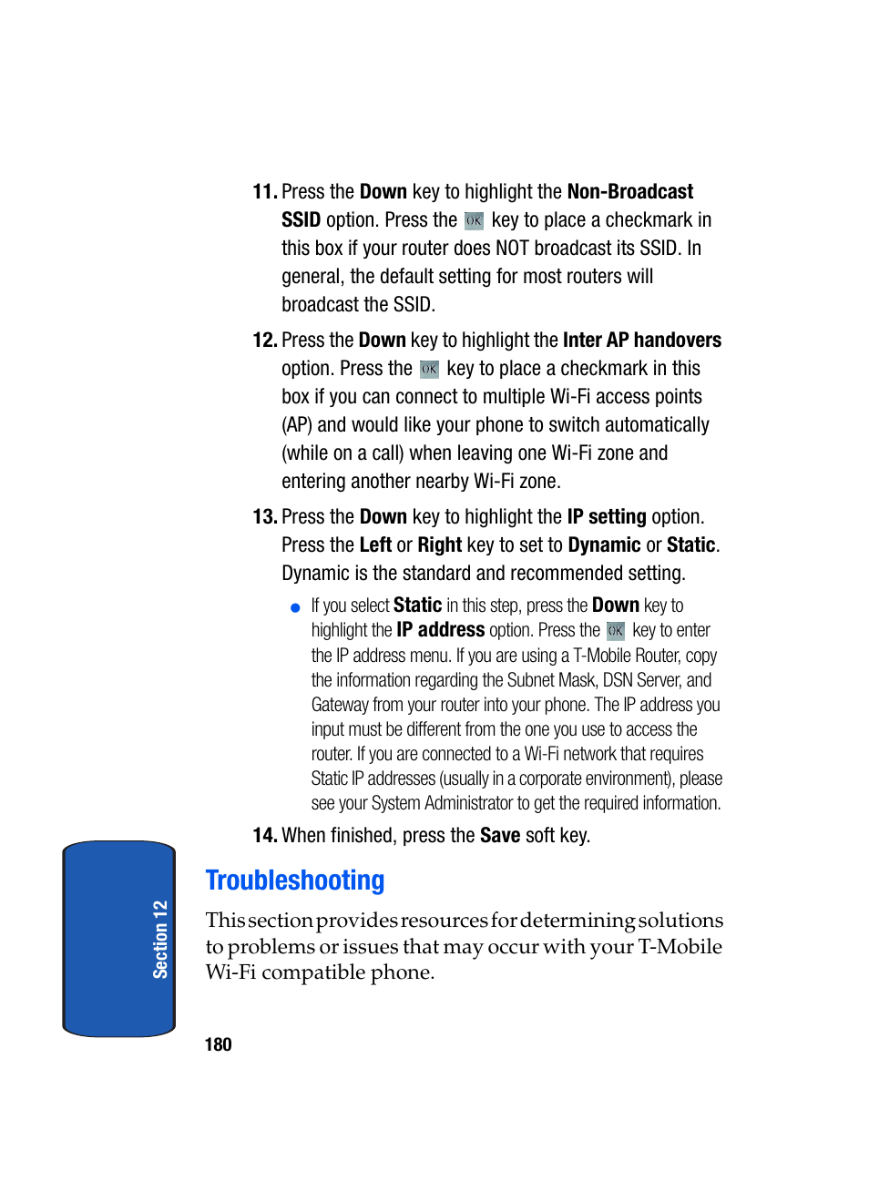 Troubleshooting | Samsung SGH-T709BKBTMB User Manual | Page 184 / 242