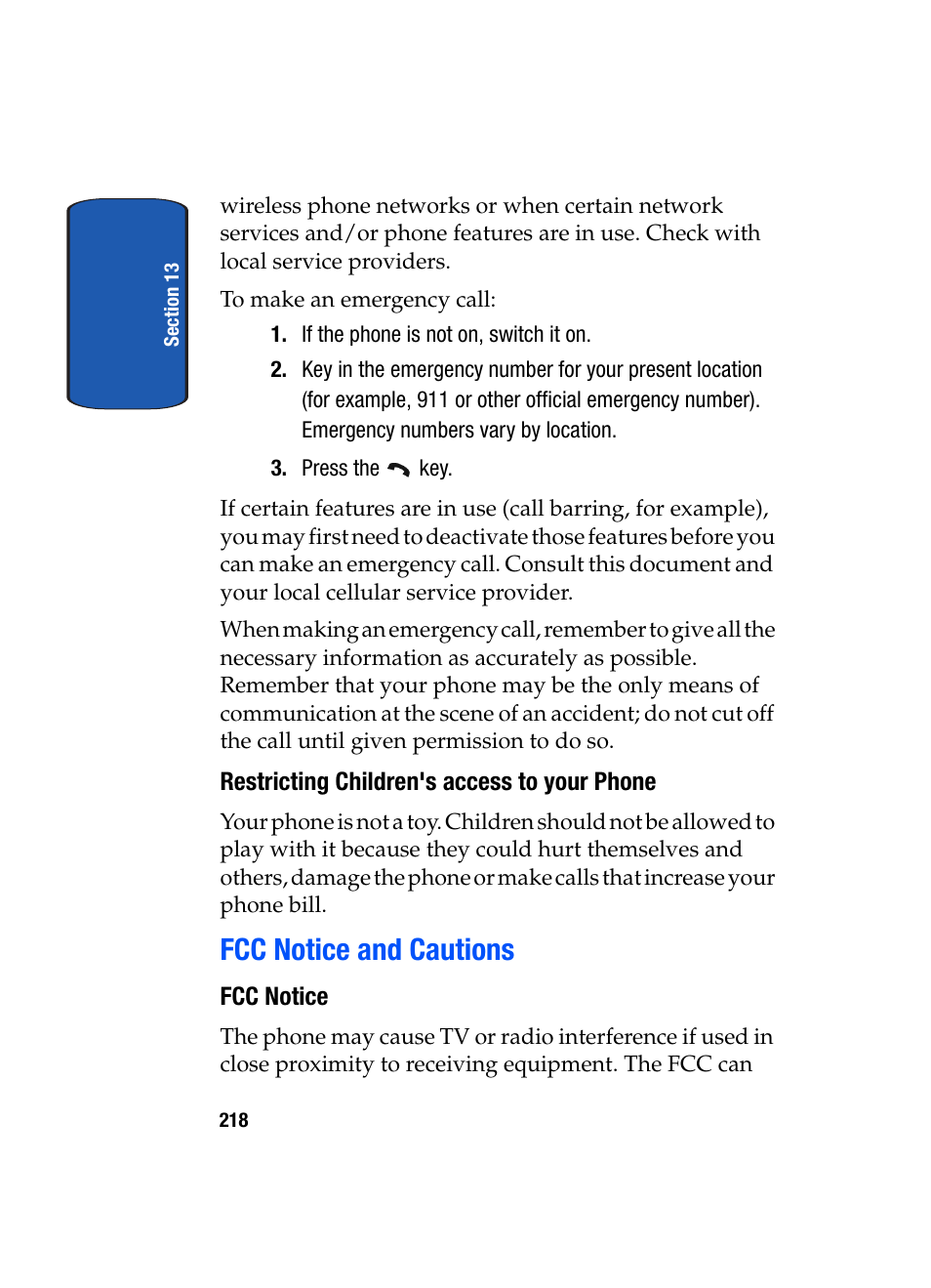 Fcc notice and cautions | Samsung SGH-T709BKBTMB User Manual | Page 222 / 242