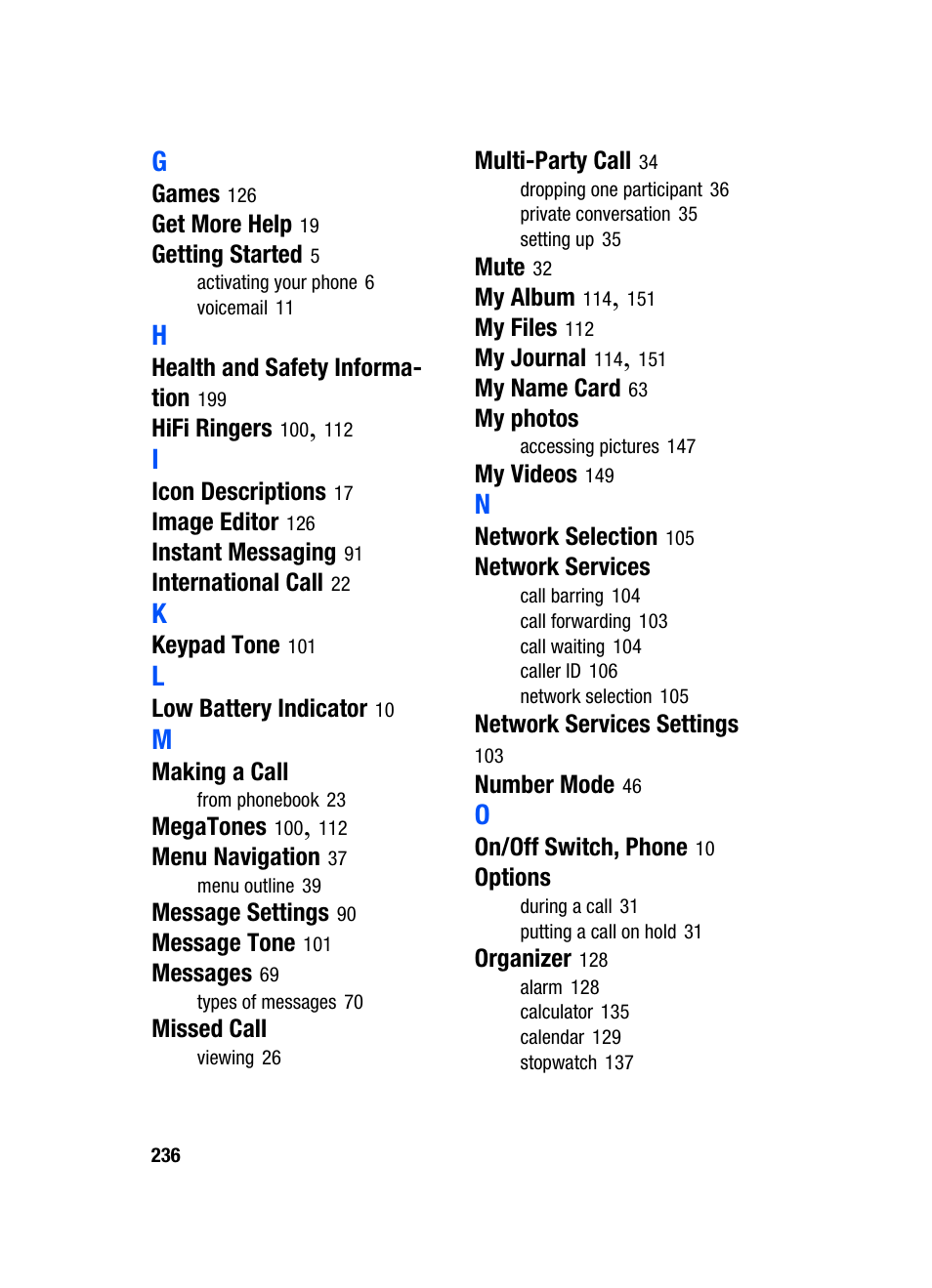 Samsung SGH-T709BKBTMB User Manual | Page 240 / 242