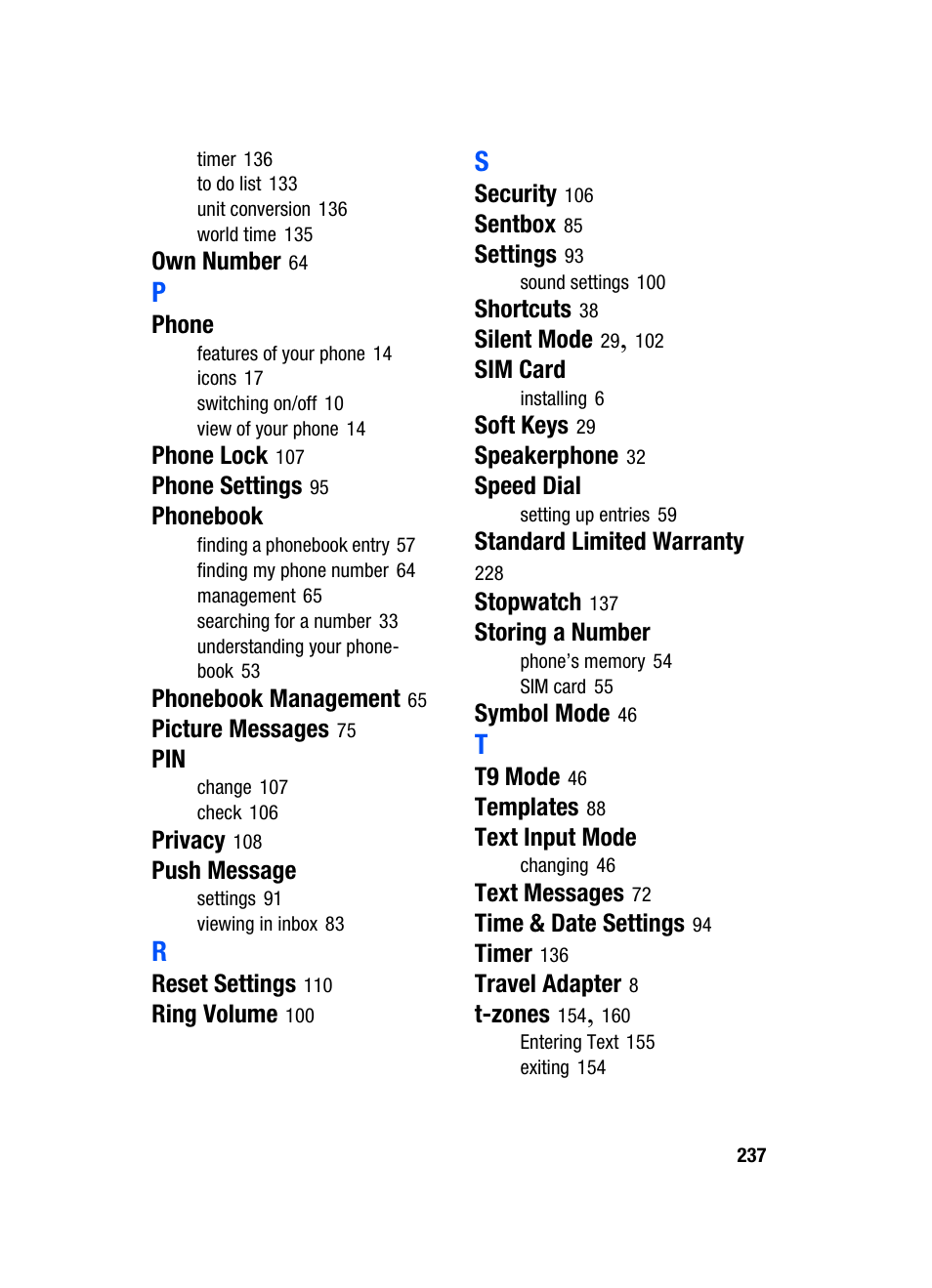 Samsung SGH-T709BKBTMB User Manual | Page 241 / 242