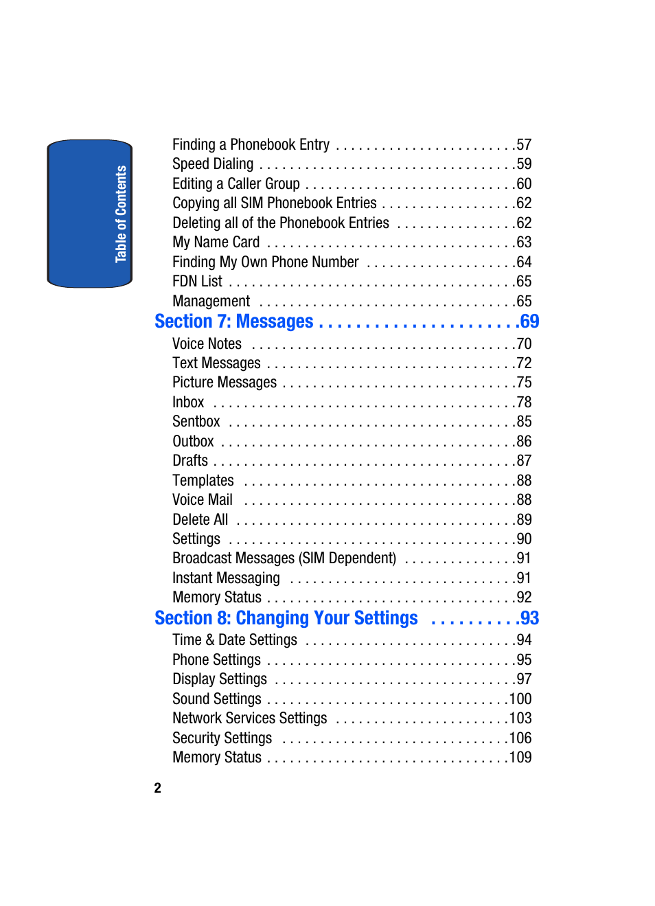 Samsung SGH-T709BKBTMB User Manual | Page 6 / 242