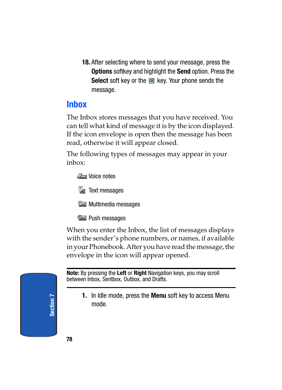 Inbox | Samsung SGH-T709BKBTMB User Manual | Page 82 / 242