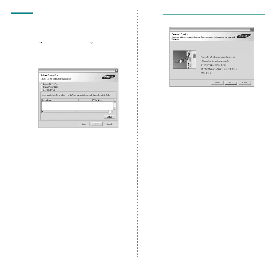 Reinstalling printer software, Removing printer software | Samsung CLP-300N-XAA User Manual | Page 63 / 91