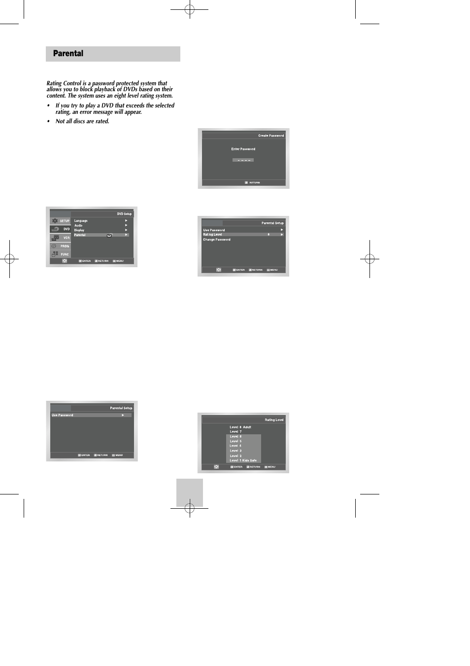 Parental | Samsung DVD-V4600C-XAA User Manual | Page 21 / 36