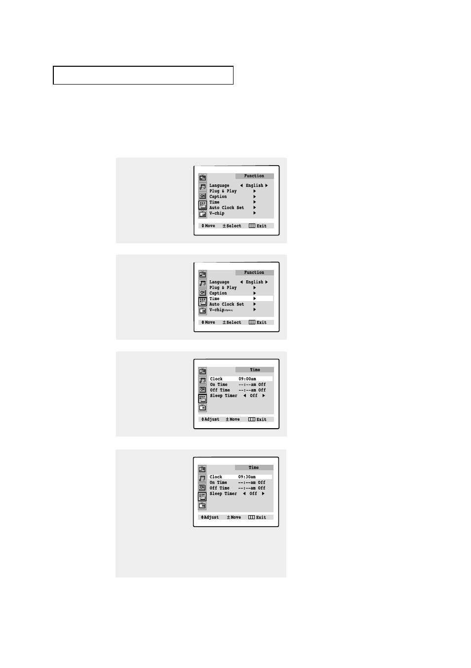 Setting the clock, Option 1: setting the clock manually | Samsung TXM3097WHFXXAA User Manual | Page 35 / 74