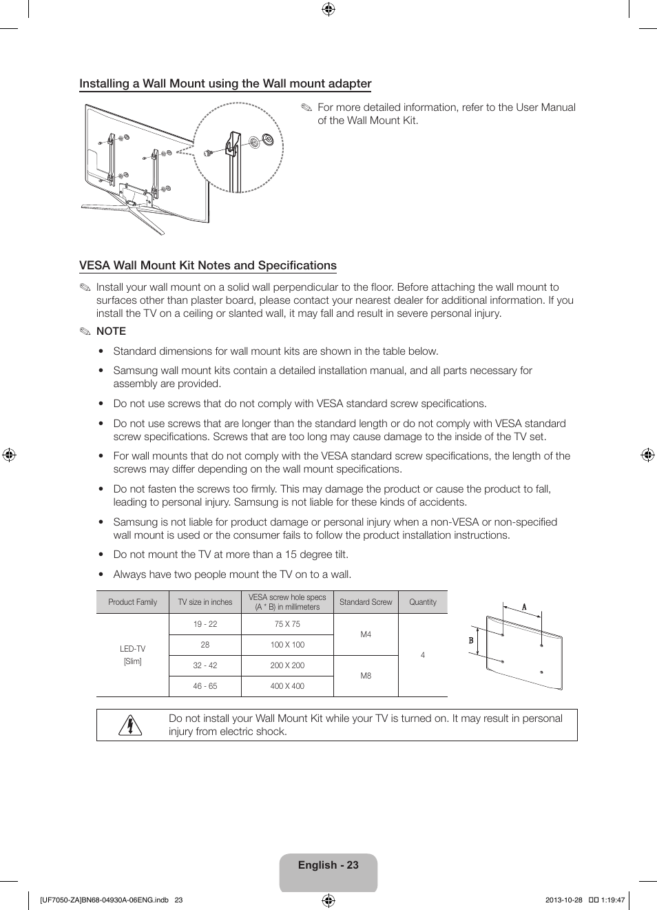 Samsung UN60F7050AFXZA User Manual | Page 23 / 34