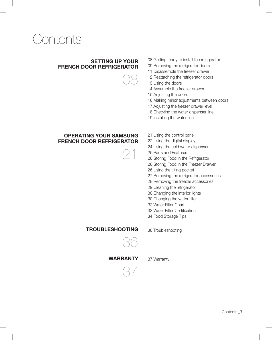 Samsung RFG295AAWP-XAA User Manual | Page 7 / 38