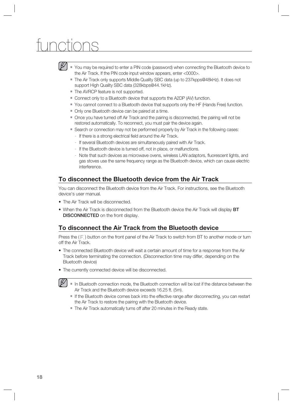 Functions | Samsung HW-F850-ZA User Manual | Page 18 / 28