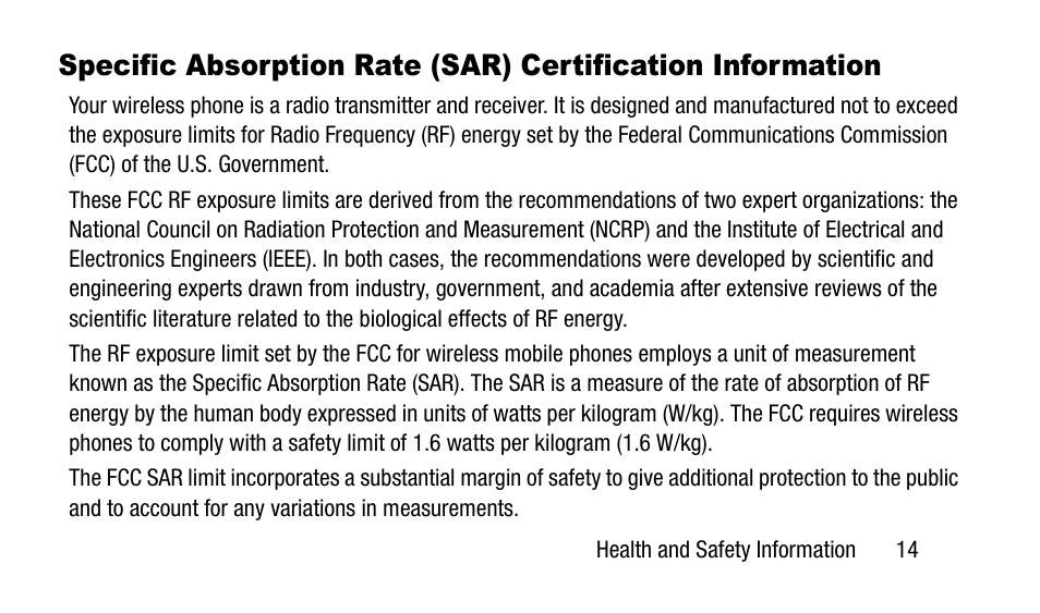 Specific absorption rate (sar), Certification information | Samsung SM-N900TZWETMB User Manual | Page 21 / 88