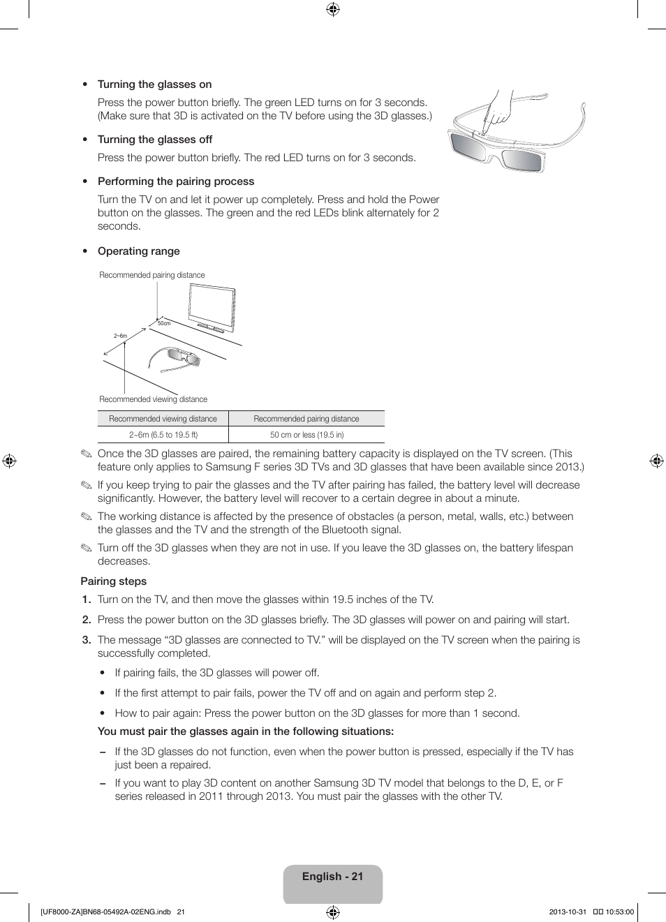 Samsung UN60F8000BFXZA User Manual | Page 21 / 38
