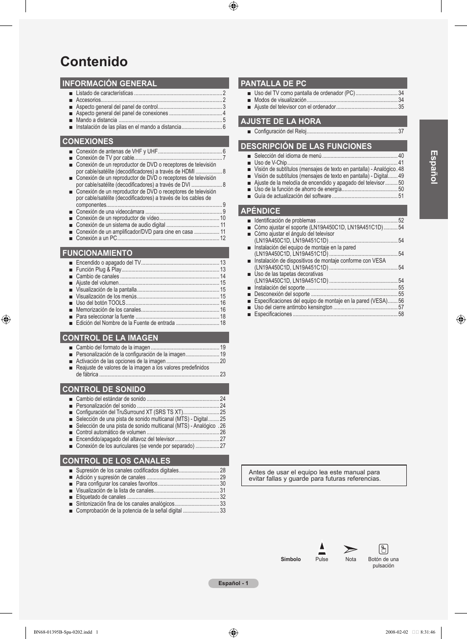 Samsung LN22A450C1DXZA User Manual | Page 63 / 121