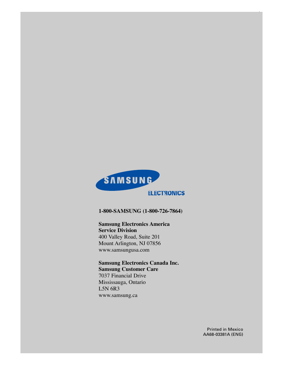 Samsung TXP1430X-XAA User Manual | Page 52 / 52
