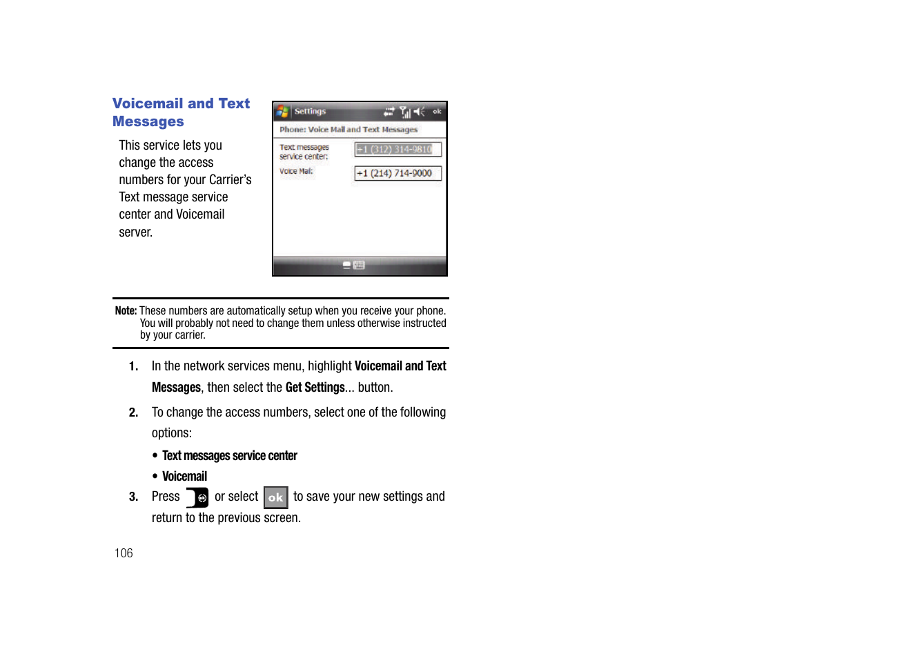 Voicemail and text messages | Samsung SGH-I907ZKAATT User Manual | Page 131 / 176