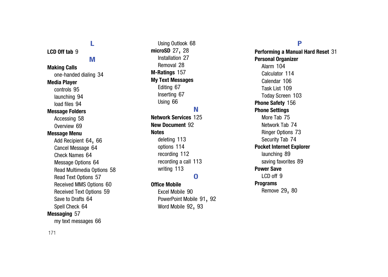 Samsung SGH-I907ZKAATT User Manual | Page 174 / 176
