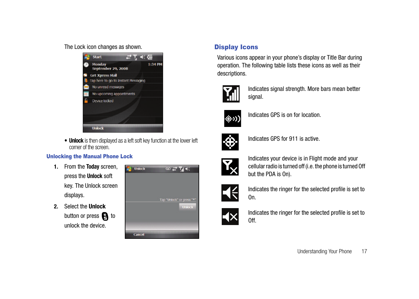 Display icons | Samsung SGH-I907ZKAATT User Manual | Page 28 / 176