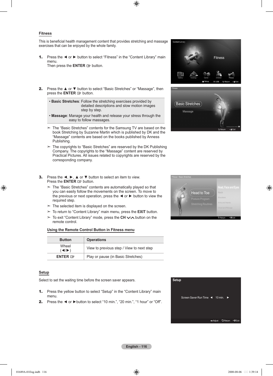 Basic stretches | Samsung LN46A950D1FXZA User Manual | Page 118 / 155