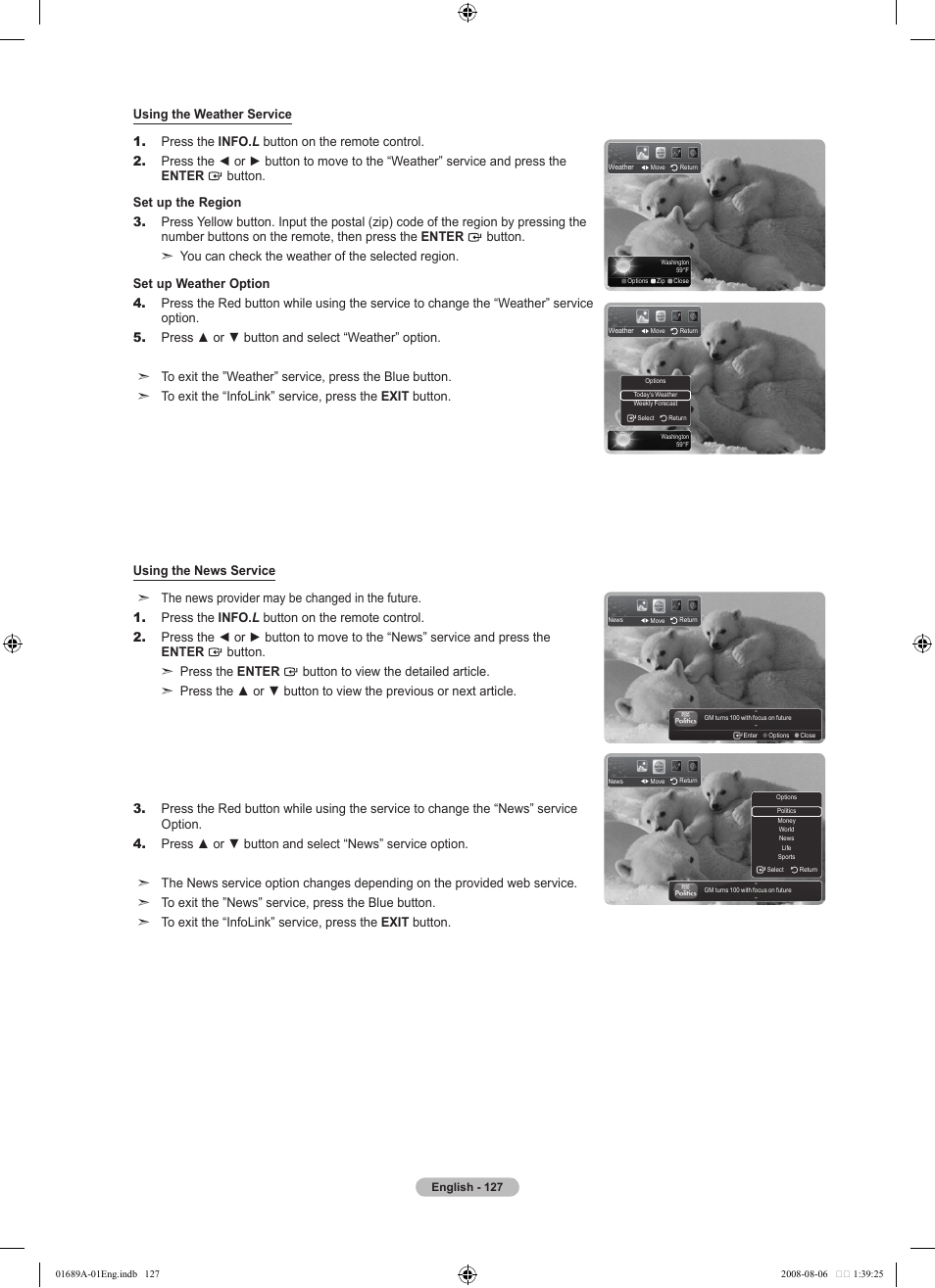 Samsung LN46A950D1FXZA User Manual | Page 129 / 155