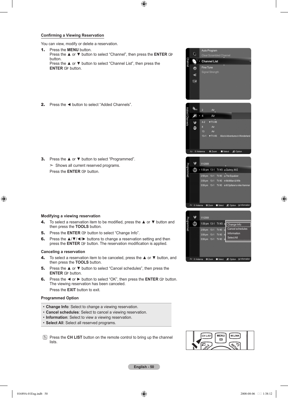 Samsung LN46A950D1FXZA User Manual | Page 52 / 155