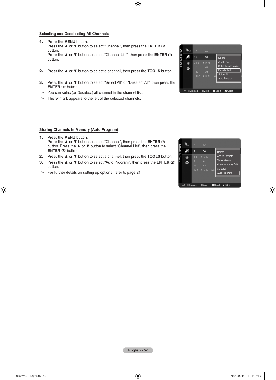 Samsung LN46A950D1FXZA User Manual | Page 54 / 155