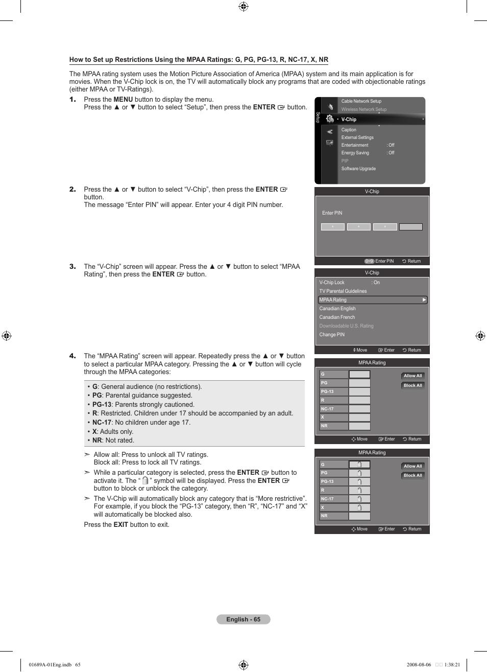 Samsung LN46A950D1FXZA User Manual | Page 67 / 155