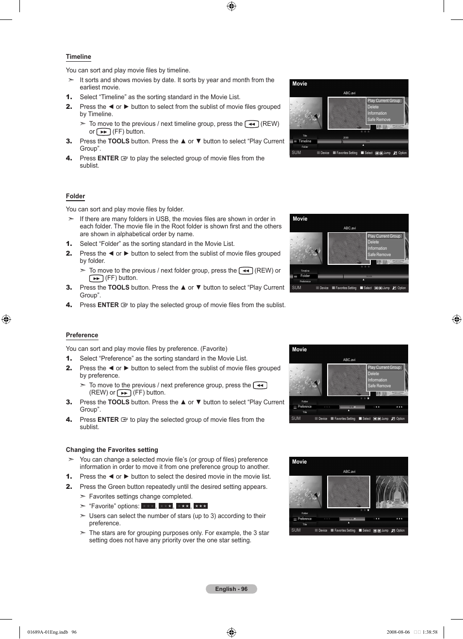 Samsung LN46A950D1FXZA User Manual | Page 98 / 155