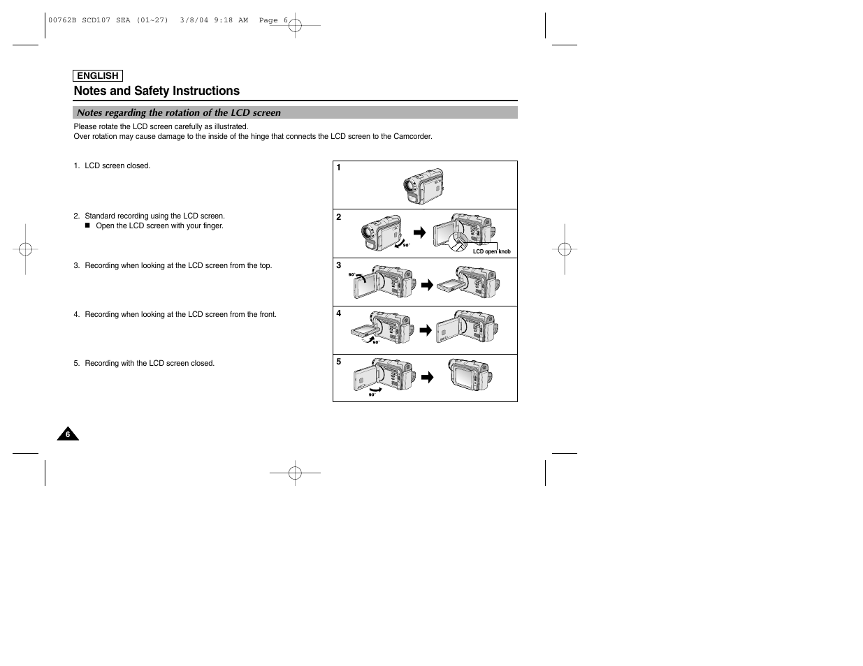 Samsung SC-D107-XAP User Manual | Page 10 / 113