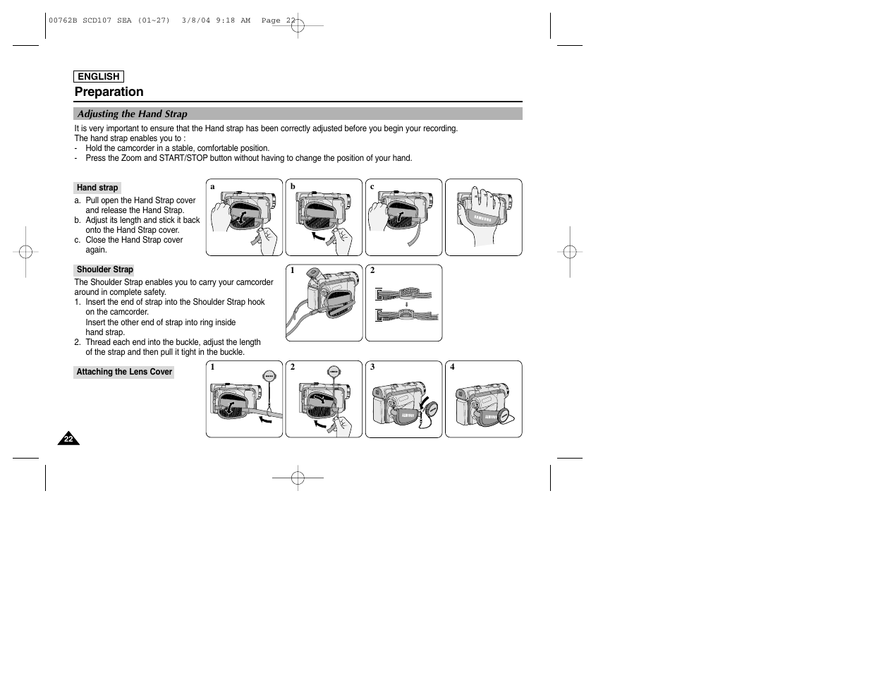 Preparation | Samsung SC-D107-XAP User Manual | Page 26 / 113