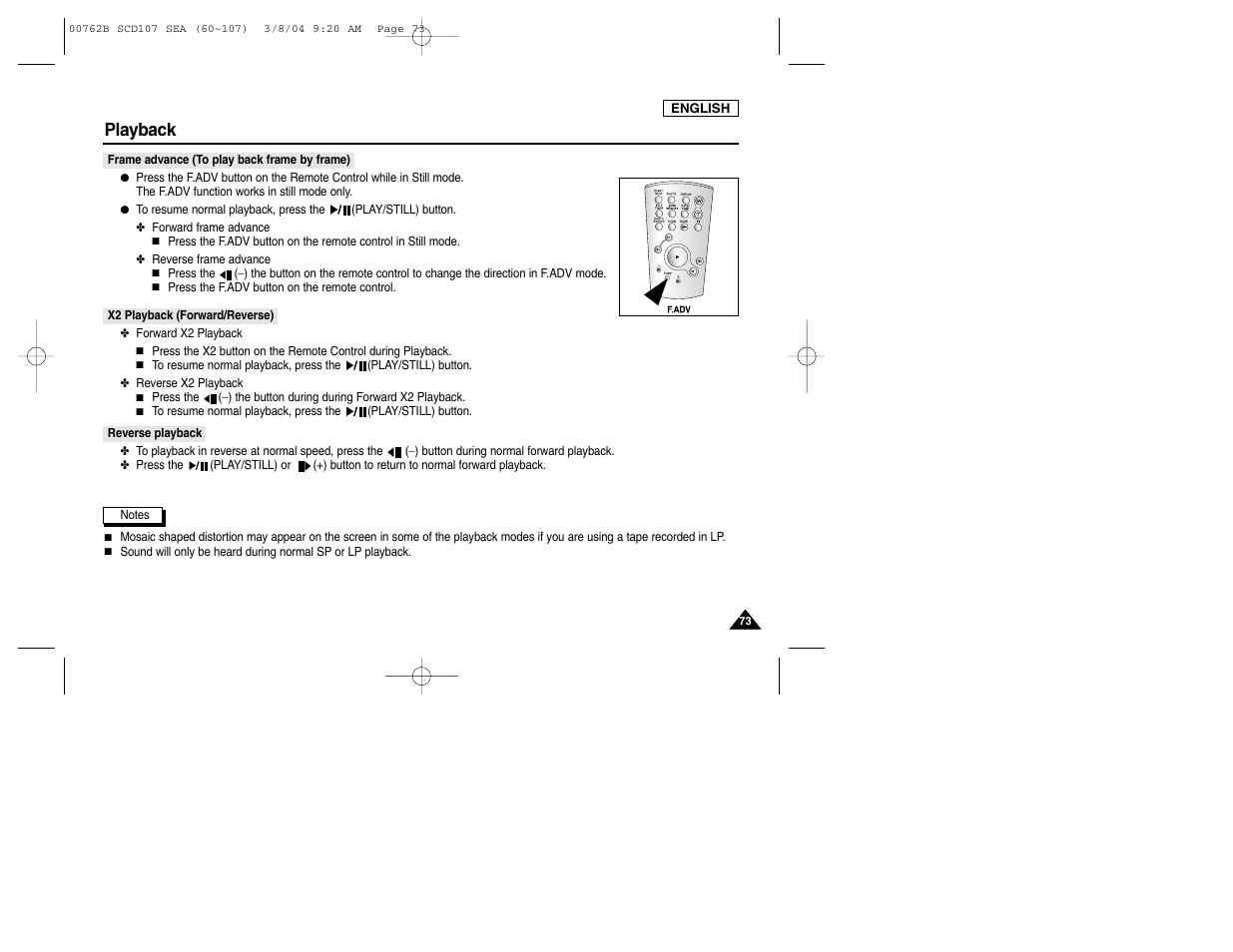 Playback | Samsung SC-D107-XAP User Manual | Page 77 / 113