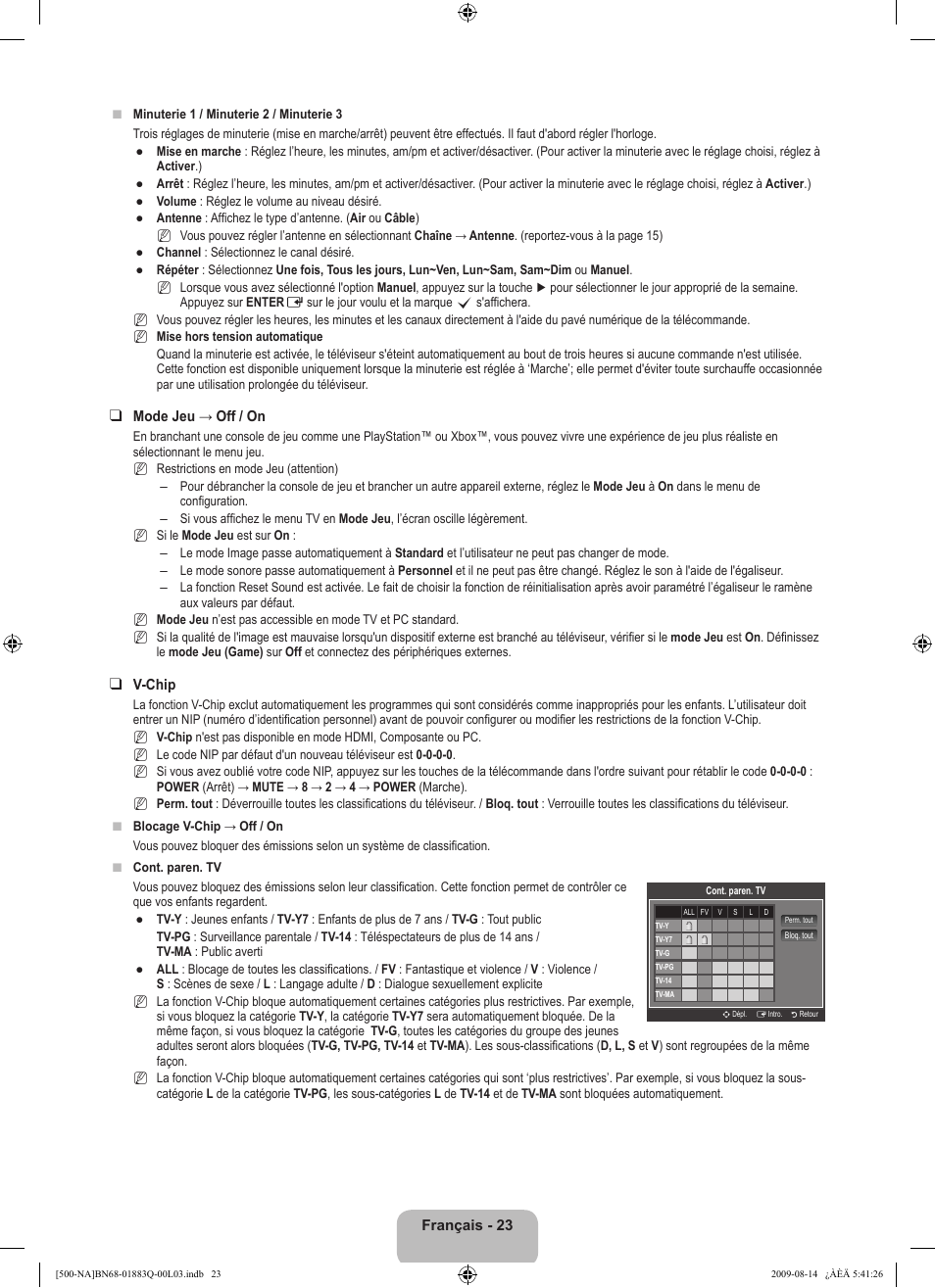 Samsung LN40B500P3FXZA User Manual | Page 109 / 128