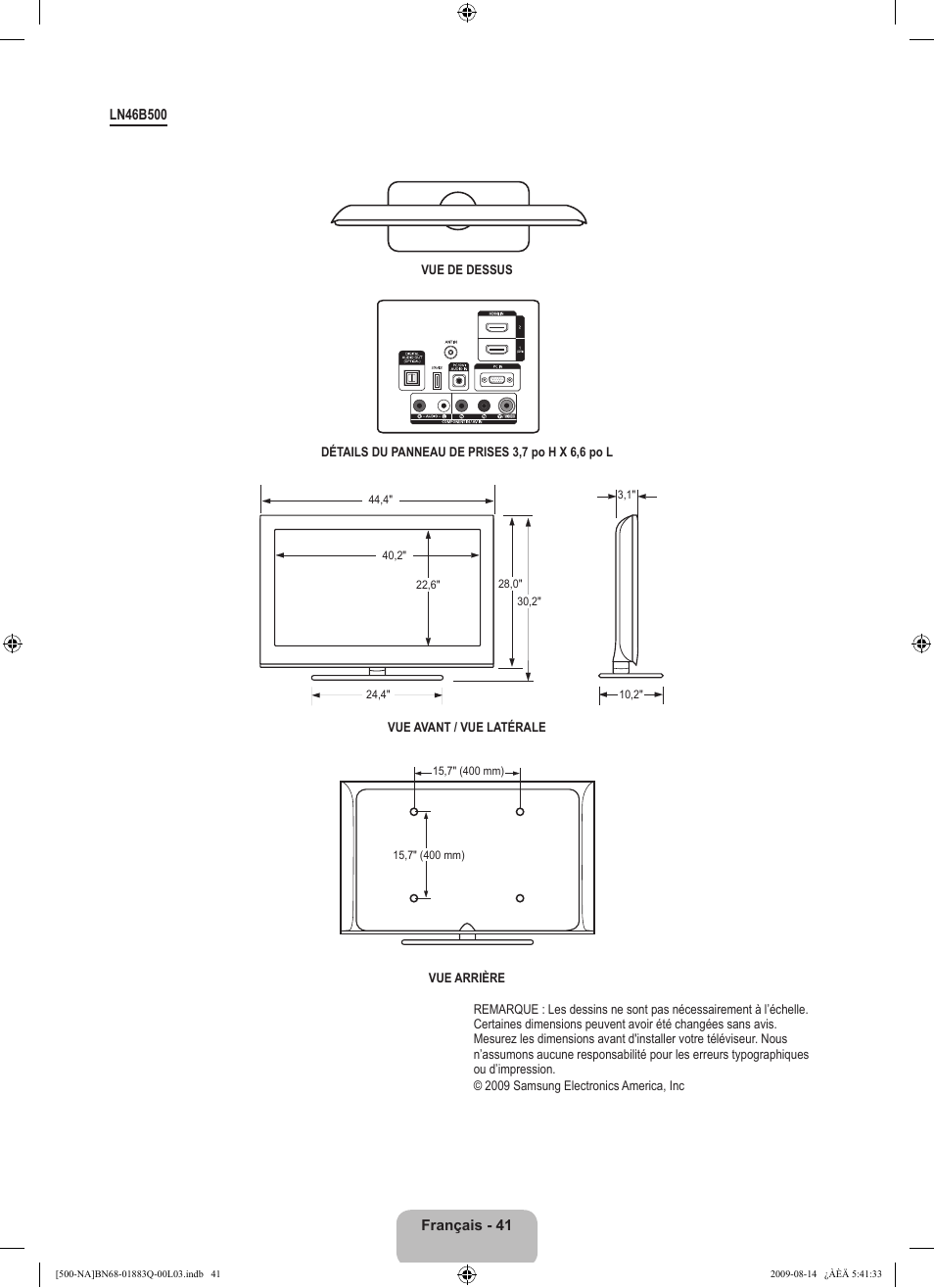 Samsung LN40B500P3FXZA User Manual | Page 127 / 128