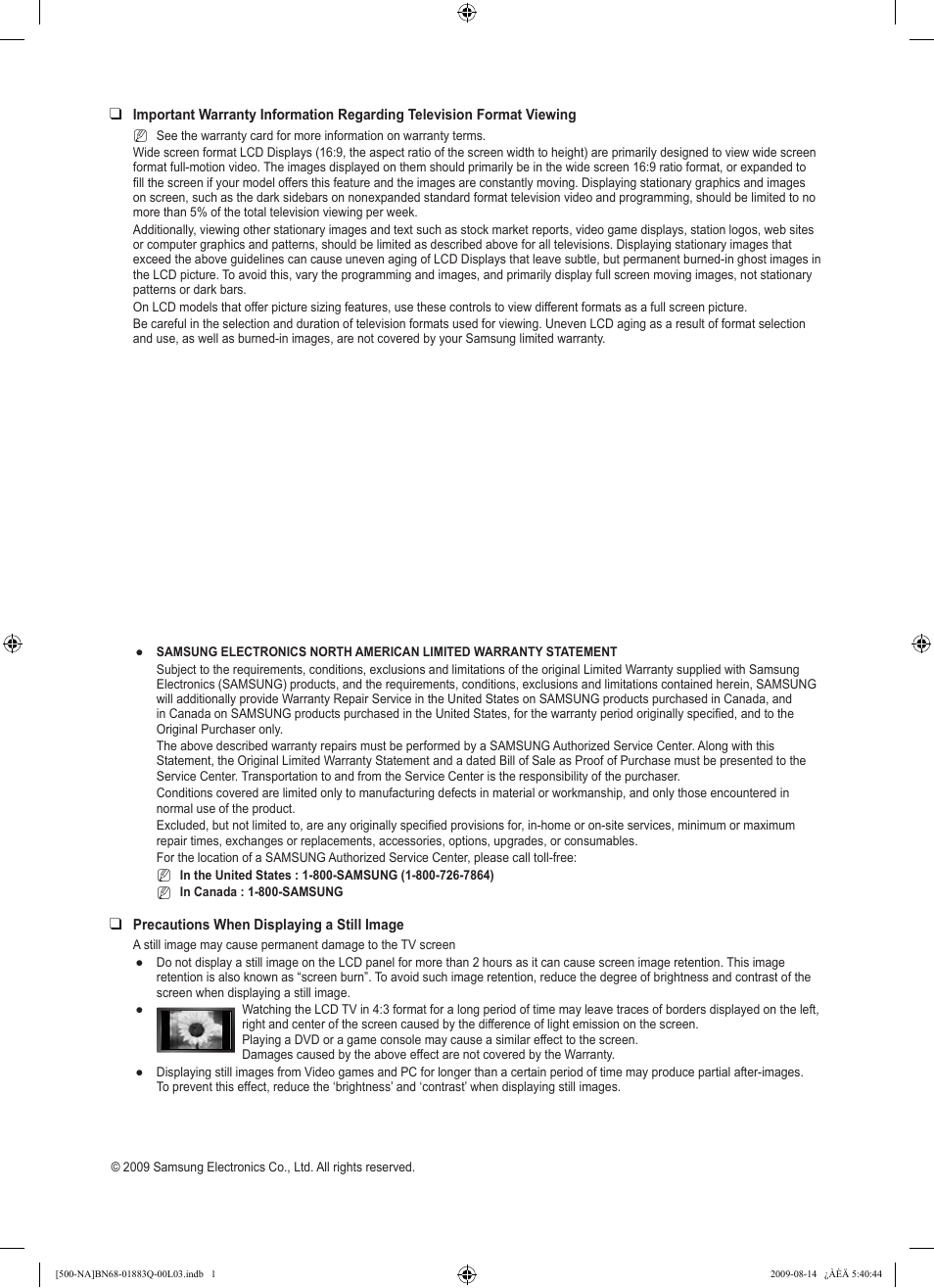 Samsung LN40B500P3FXZA User Manual | Page 2 / 128