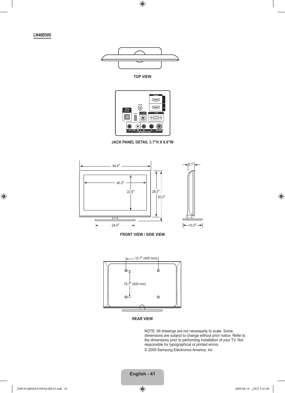 Samsung LN40B500P3FXZA User Manual | Page 43 / 128