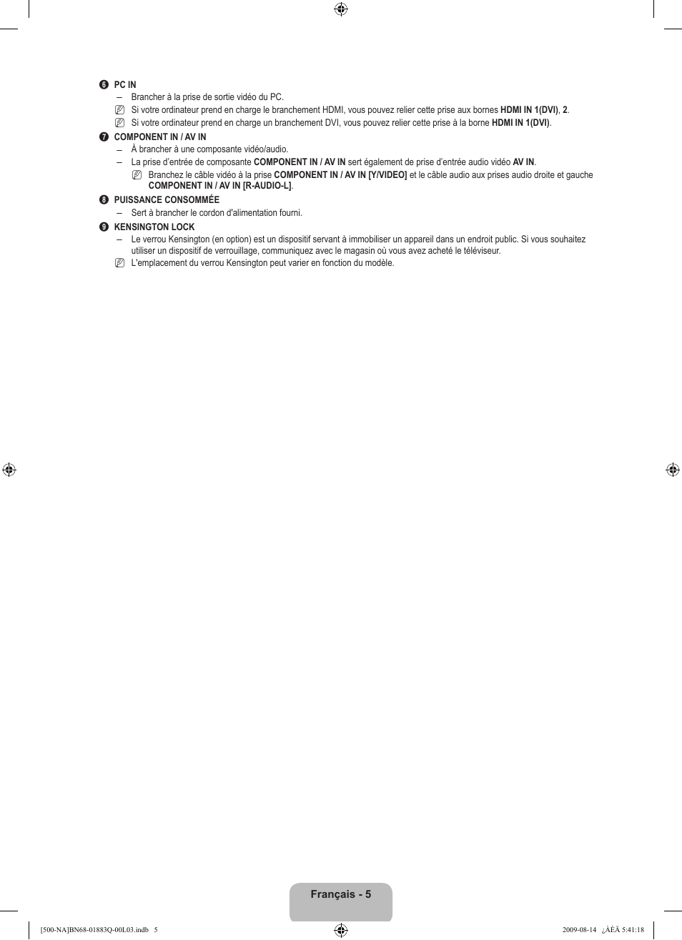 Samsung LN40B500P3FXZA User Manual | Page 91 / 128