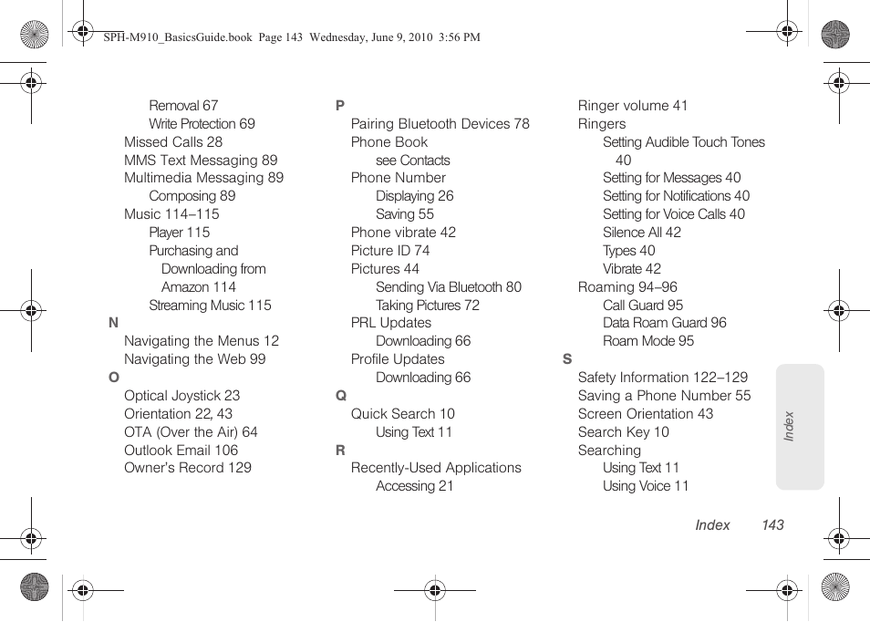 Samsung SPH-M910ZIASPR User Manual | Page 155 / 157