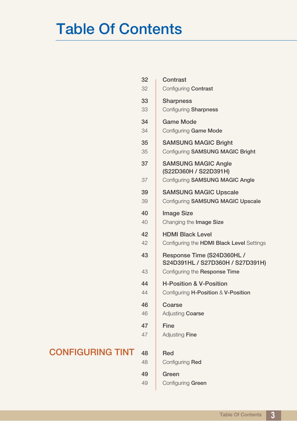 Samsung LS24D360HL-ZA User Manual | Page 3 / 90
