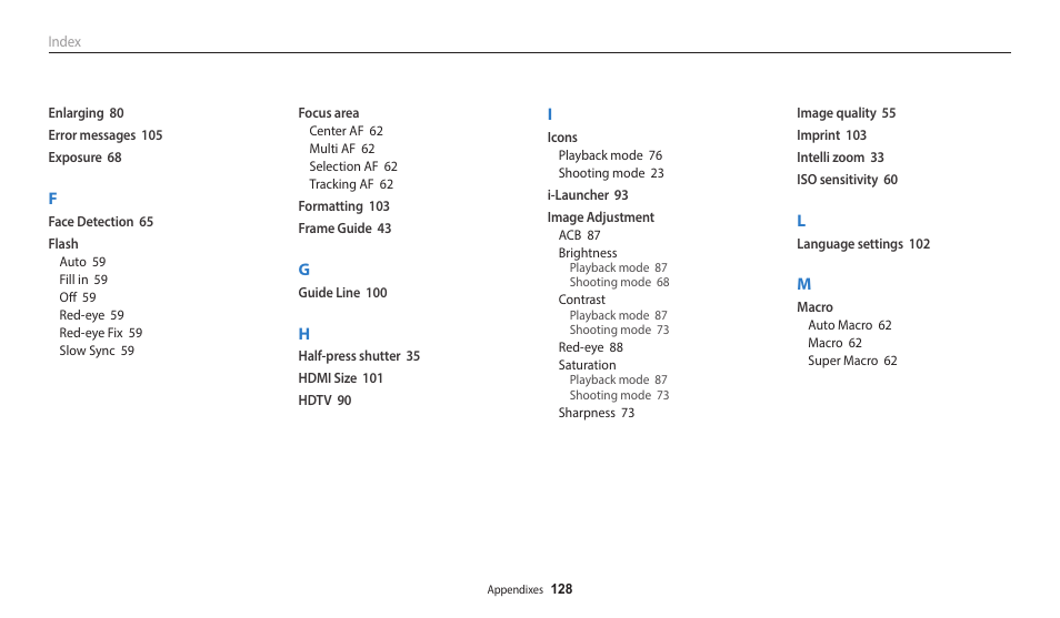 Samsung EC-WB110ZBARUS User Manual | Page 129 / 132