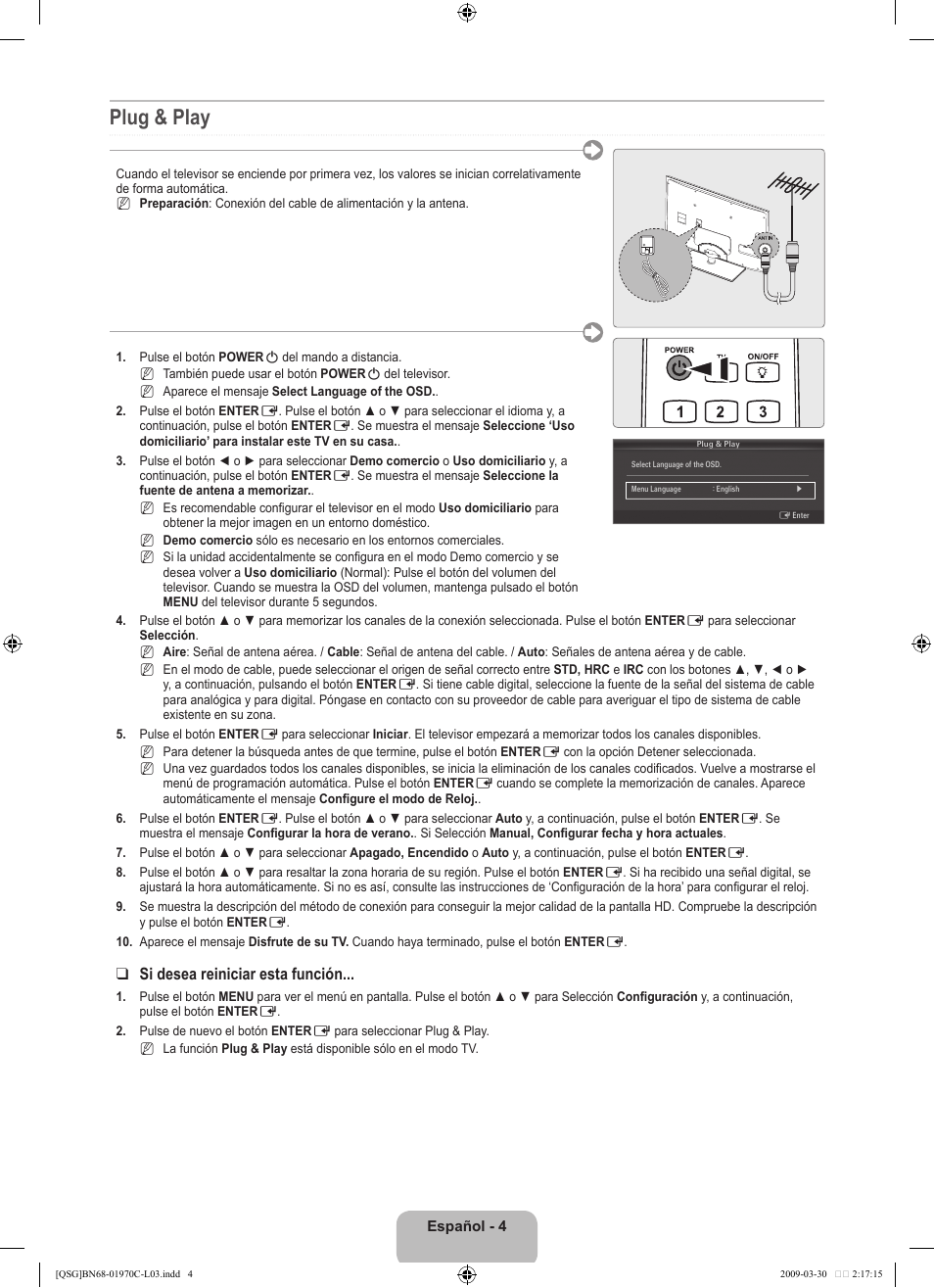 Plug & play | Samsung UN46B6000VFUZA User Manual | Page 10 / 20